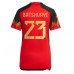 Cheap Belgium Michy Batshuayi #23 Home Football Shirt Women World Cup 2022 Short Sleeve